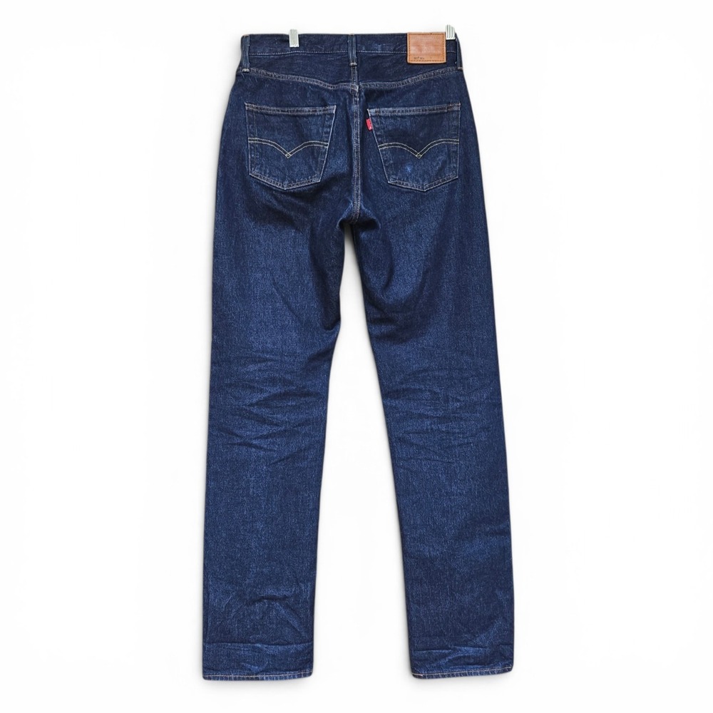 Levis 501 '90s Cuff Straight Selvedge Denim Jeans 28x36 Rinsey Rinse Button Fly - Picture 8 of 16